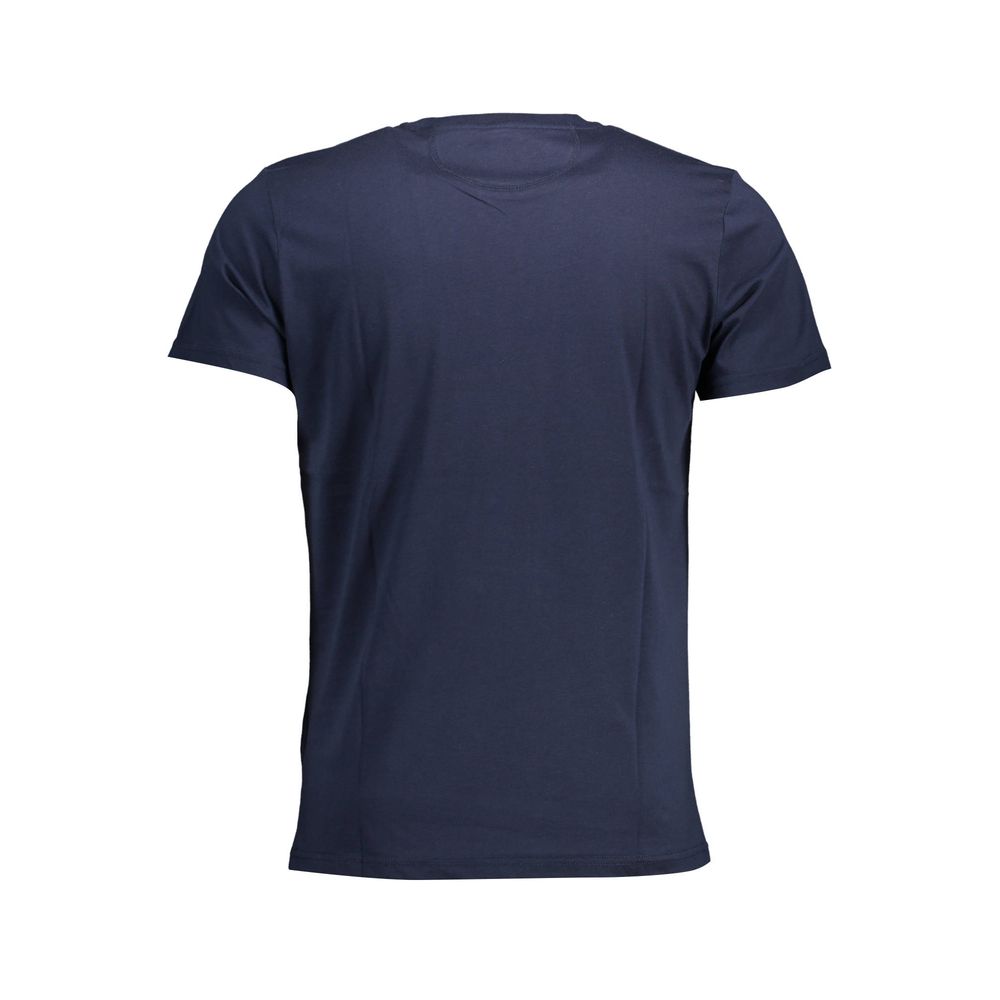 Шикарная синяя футболка с круглым вырезом La Martina с эмблемой