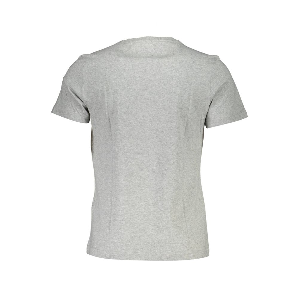 T-shirt La Martina elegante in cotone grigio con stampa esclusiva
