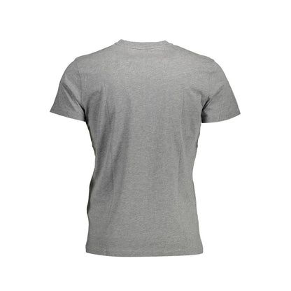T-shirt in cotone grigio ricamato squisito La Martina
