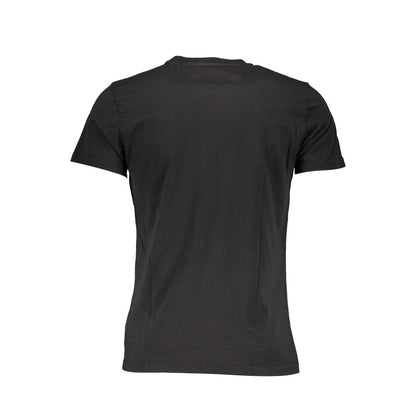 T-shirt in cotone nero ricamato elegante La Martina