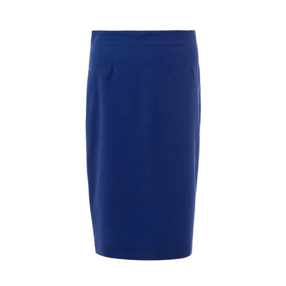 Lardini Elegant Blue Wool Skirt for Sophisticated Style - PER.FASHION