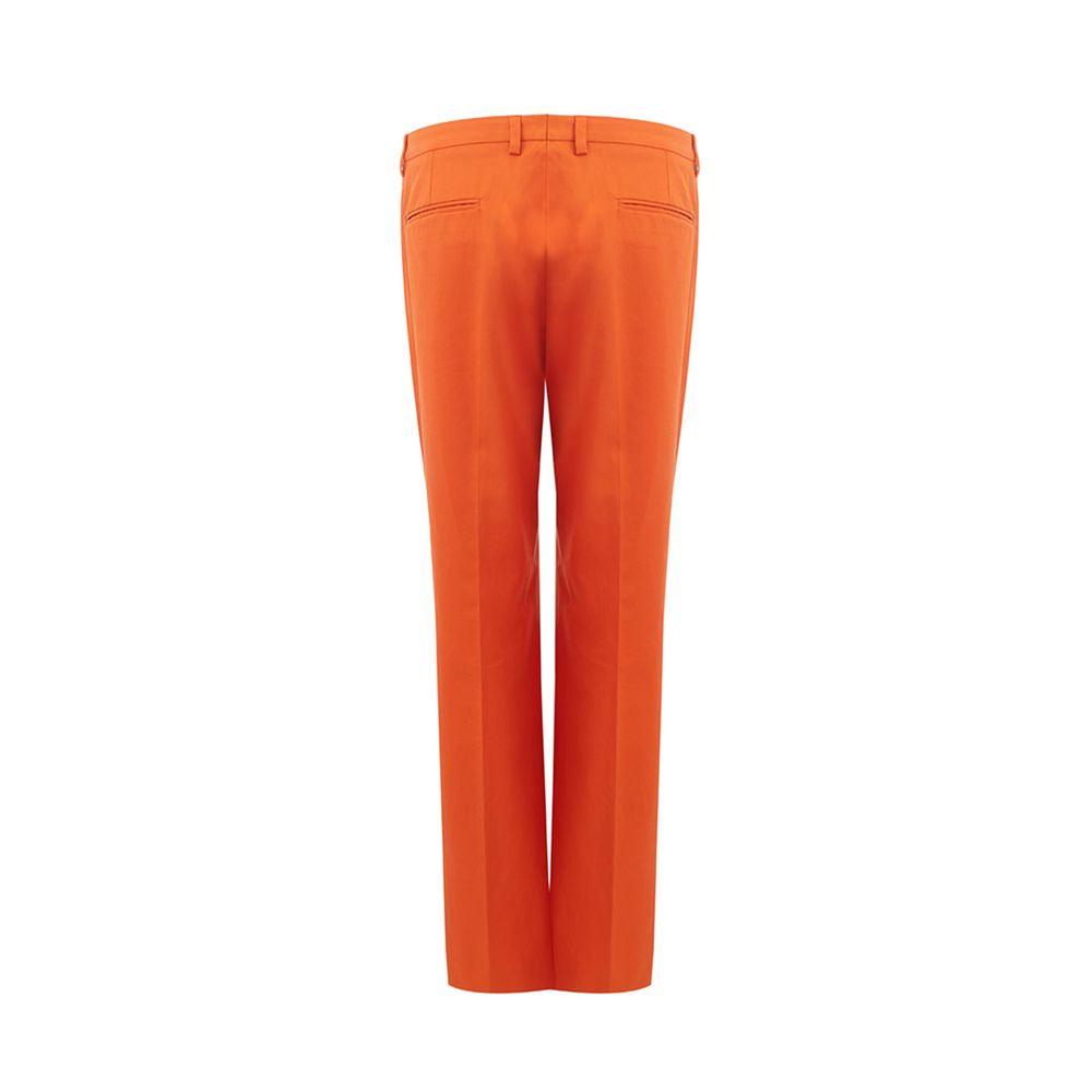Lardini Elegant Orange Cotton Pants for Women - PER.FASHION