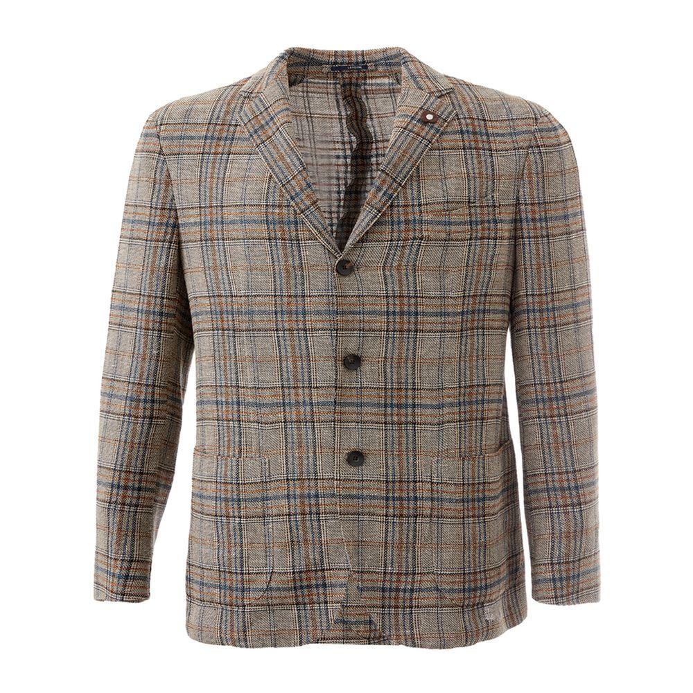 Lardini Elegant Multicolor Linen Jacket - PER.FASHION