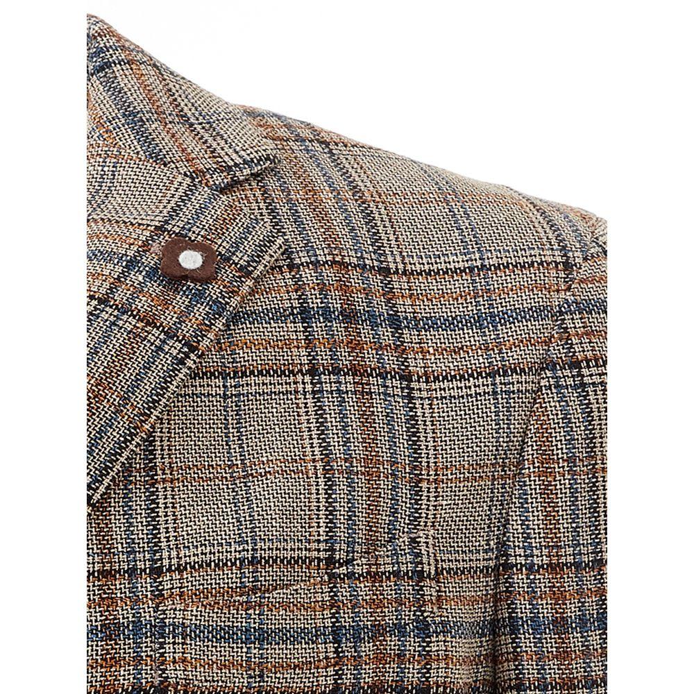 Lardini Elegant Multicolor Linen Jacket - PER.FASHION