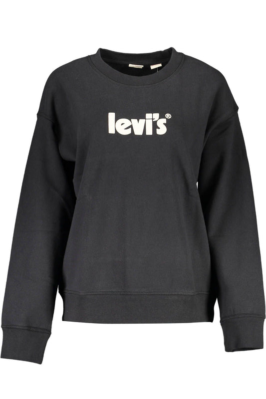 Levi's Chic Black Cotton Logo Sweatshirt - PER.FASHION
