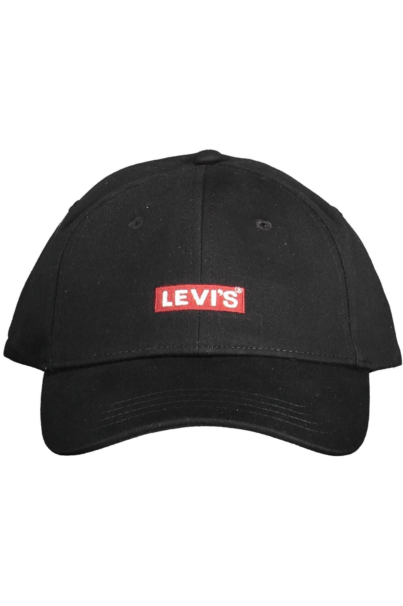 Levi's Chic Embroidered Visor Cap in Elegant Black - PER.FASHION