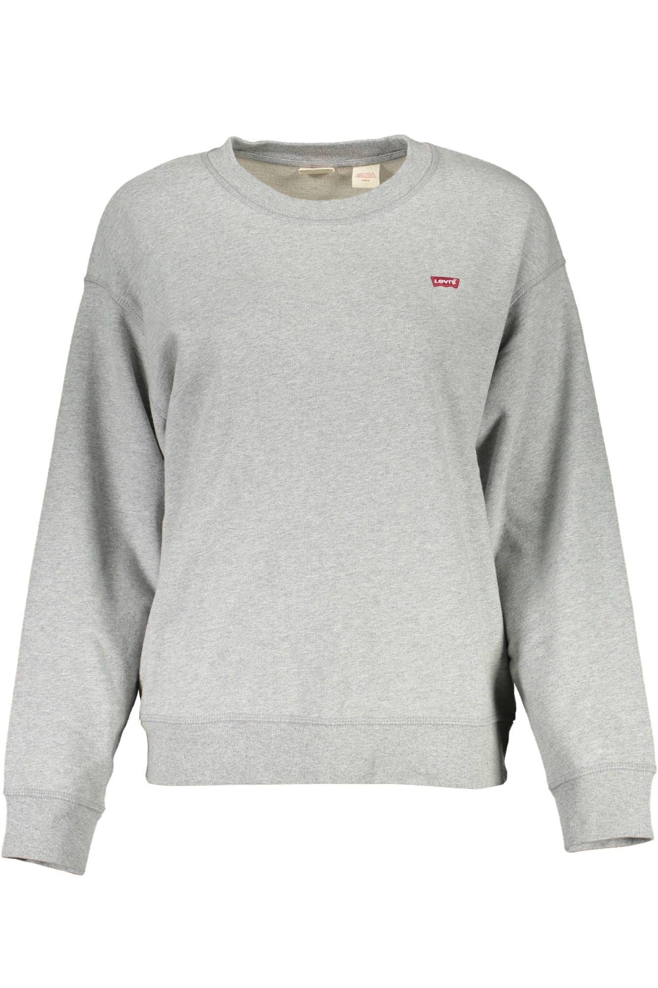 Levi's Chic Gray Cotton Round Neck Sweatshirt - PER.FASHION