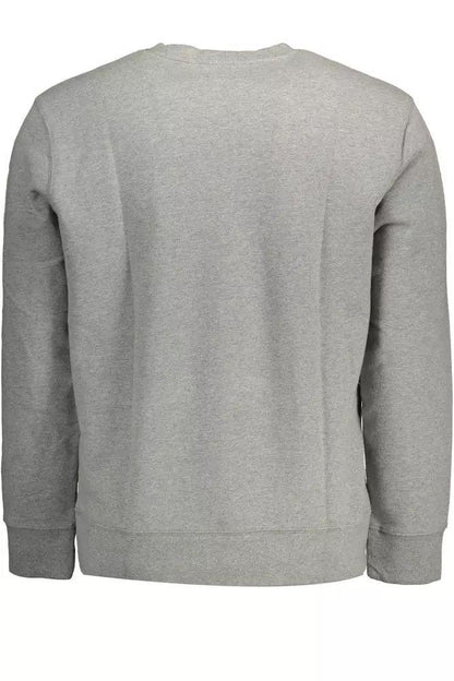 Levi's Chic Gray Long-Sleeved Logo Sweatshirt - PER.FASHION