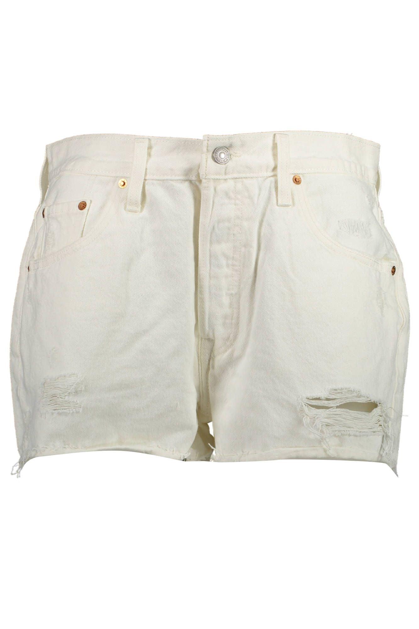 Levi's Chic White Denim Shorts with Classic Appeal - PER.FASHION