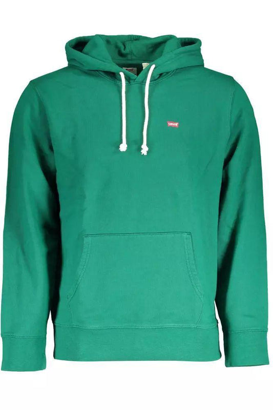 Levi's Green Cotton Hooded Sweatshirt with Logo - PER.FASHION