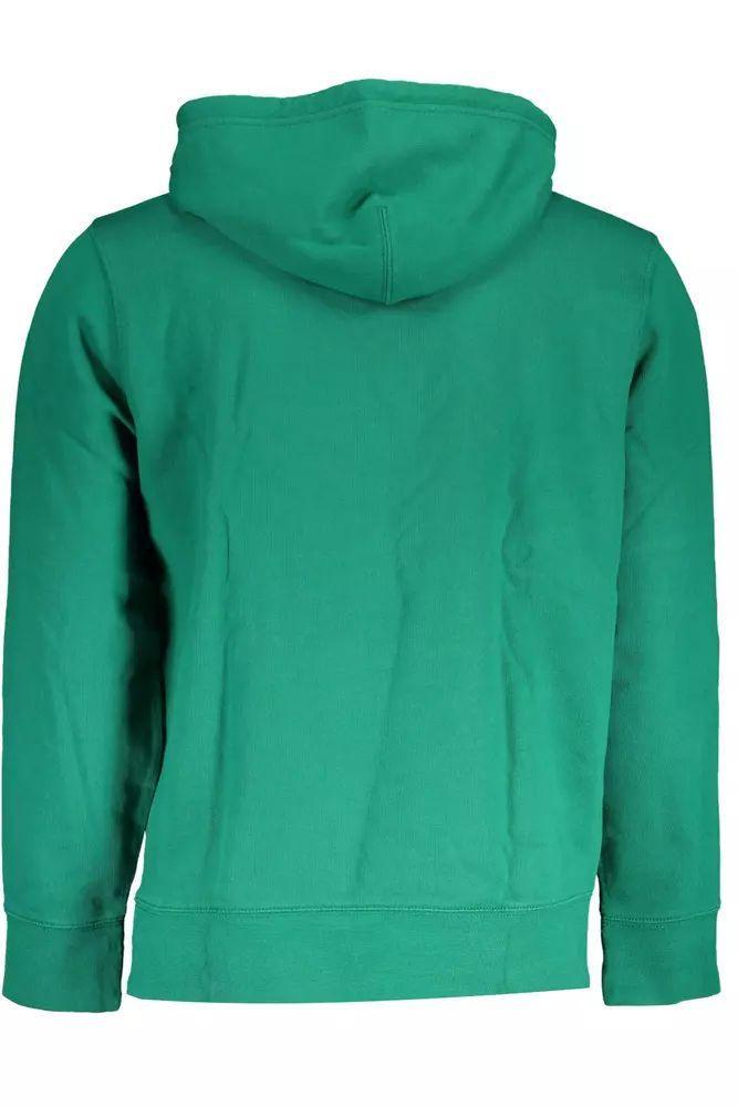 Levi's Green Cotton Hooded Sweatshirt with Logo - PER.FASHION