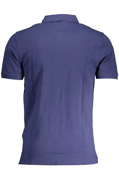 Облегченная синяя хлопковая футболка-поло Levi's с шикарным логотипом