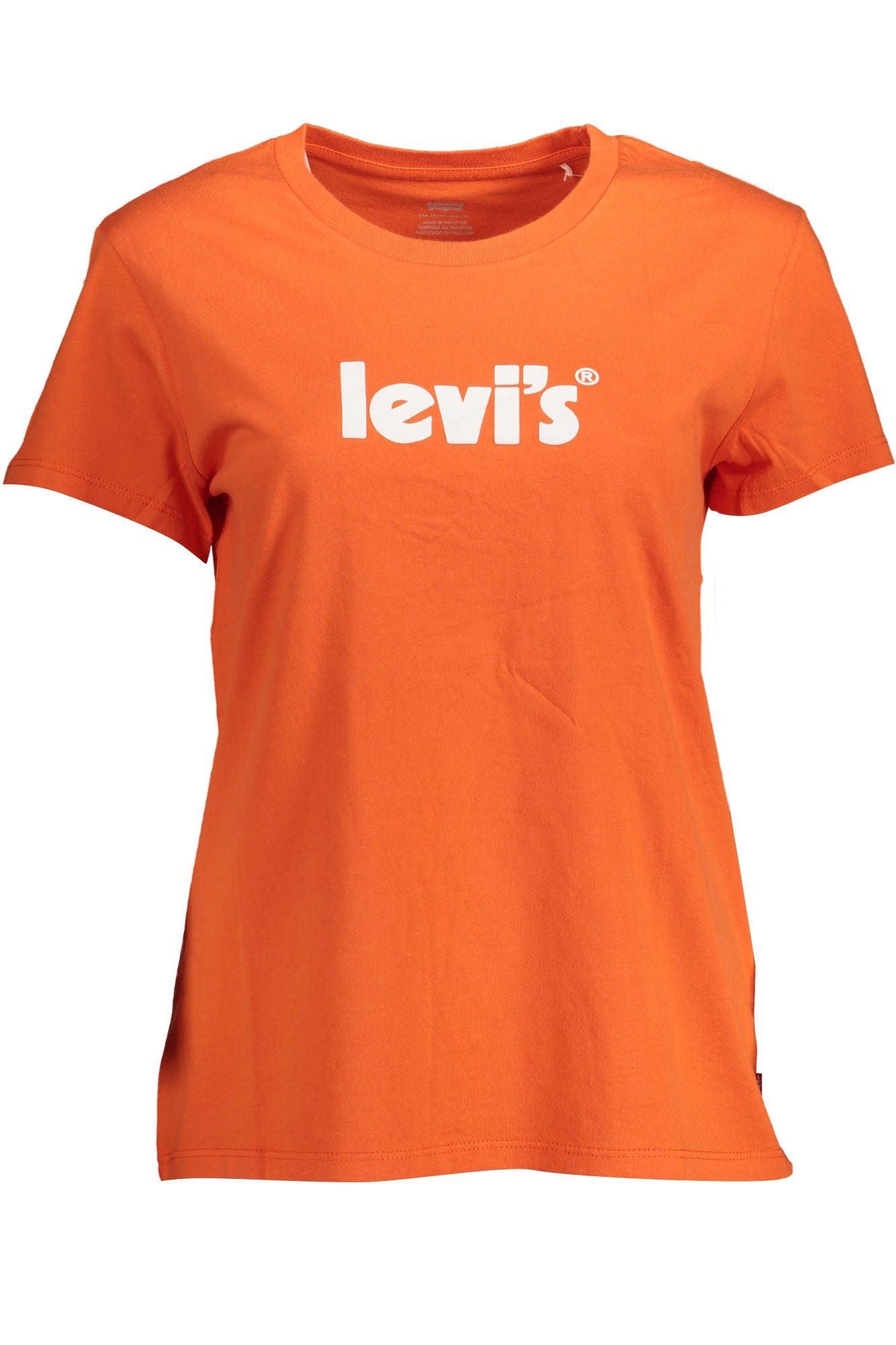 Levi's Chic Orange Logo Print Tee - PER.FASHION