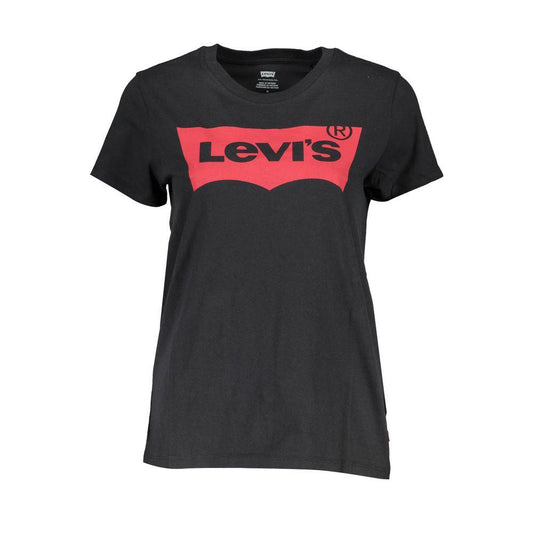 Levi's Black Cotton Tops & T-Shirt - PER.FASHION