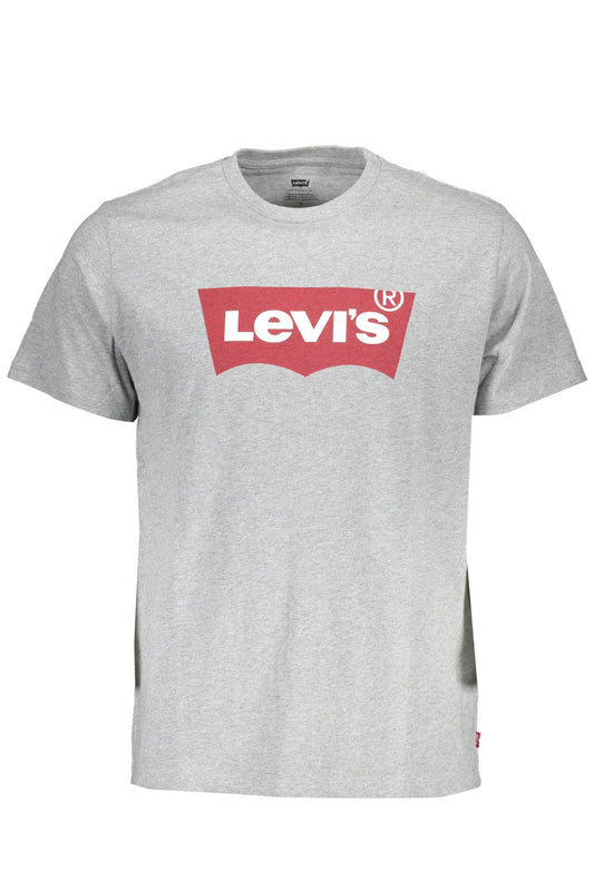 Levi's Sleek Gray Crew Neck Logo Tee - PER.FASHION