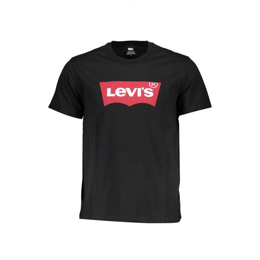 Levi's Sleek Black Cotton Crew Neck Tee
