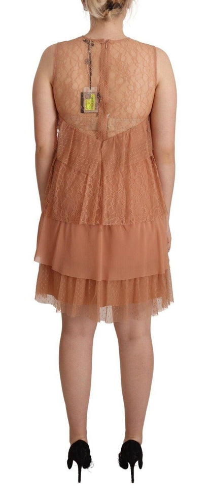 Liu Jo Chic Pink Sleeveless Tiered Mini Dress - PER.FASHION