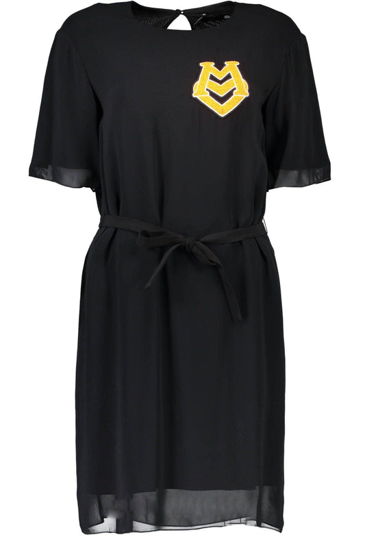 Love Moschino Chic Black Short Dress with Logo Detail - PER.FASHION