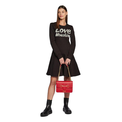 Love Moschino Chic Embossed Logo Cotton Blend Dress - PER.FASHION