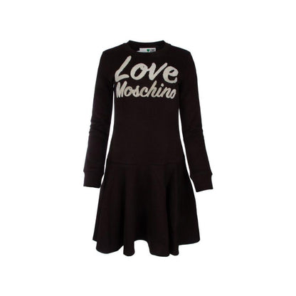 Love Moschino Chic Embossed Logo Cotton Blend Dress - PER.FASHION