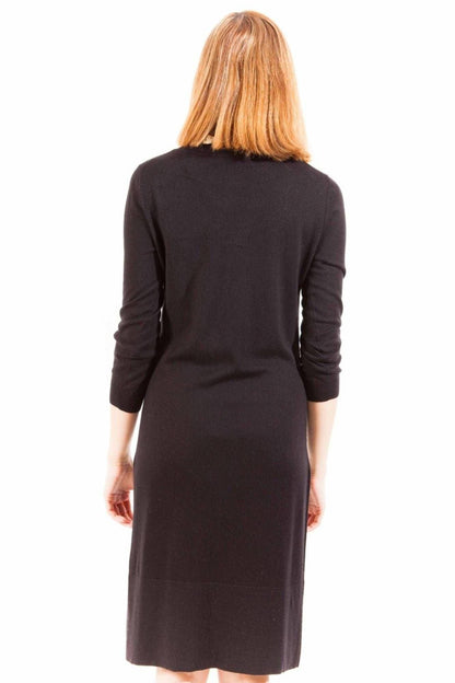 Love Moschino Elegant Long Sleeve Little Black Dress - PER.FASHION