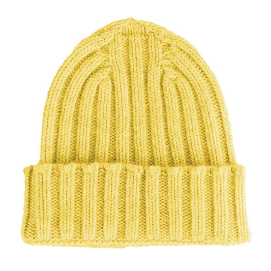 Made in Italy Yellow Cashmere Hats & Cap - PER.FASHION