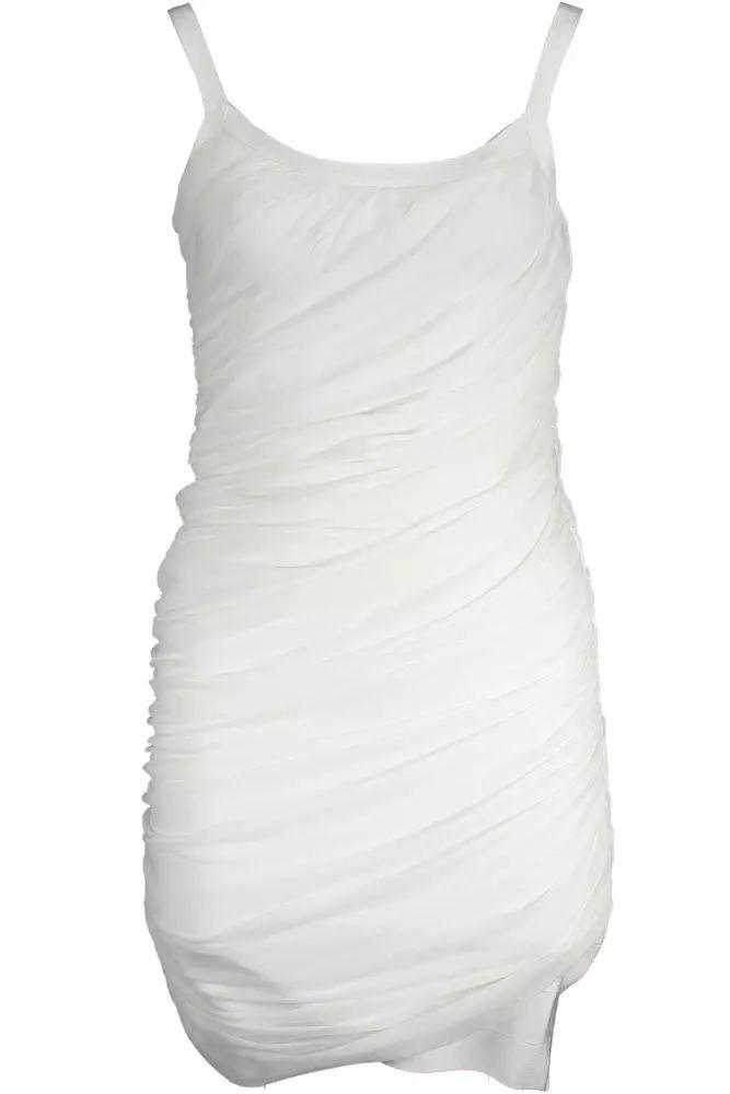 Marciano by Guess Elegant White Tank Dress with Zip Accent - PER.FASHION