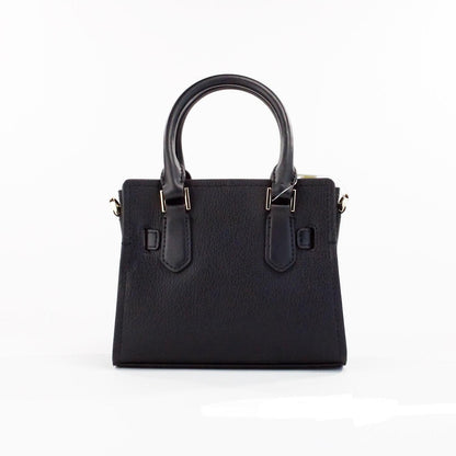 Michael Kors Hamilton XS Small Black Grained Leather Satchel Crossbody Bag Purse - PER.FASHION