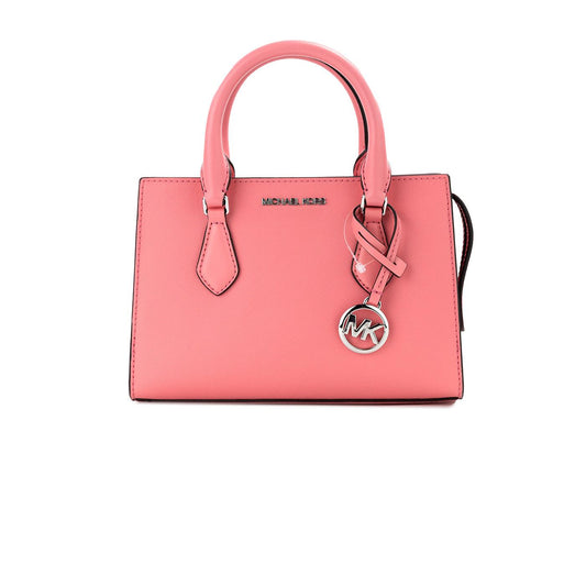 Michael Kors Sheila Small Tea Rose Vegan Leather Center Zip Satchel Purse Bag - PER.FASHION