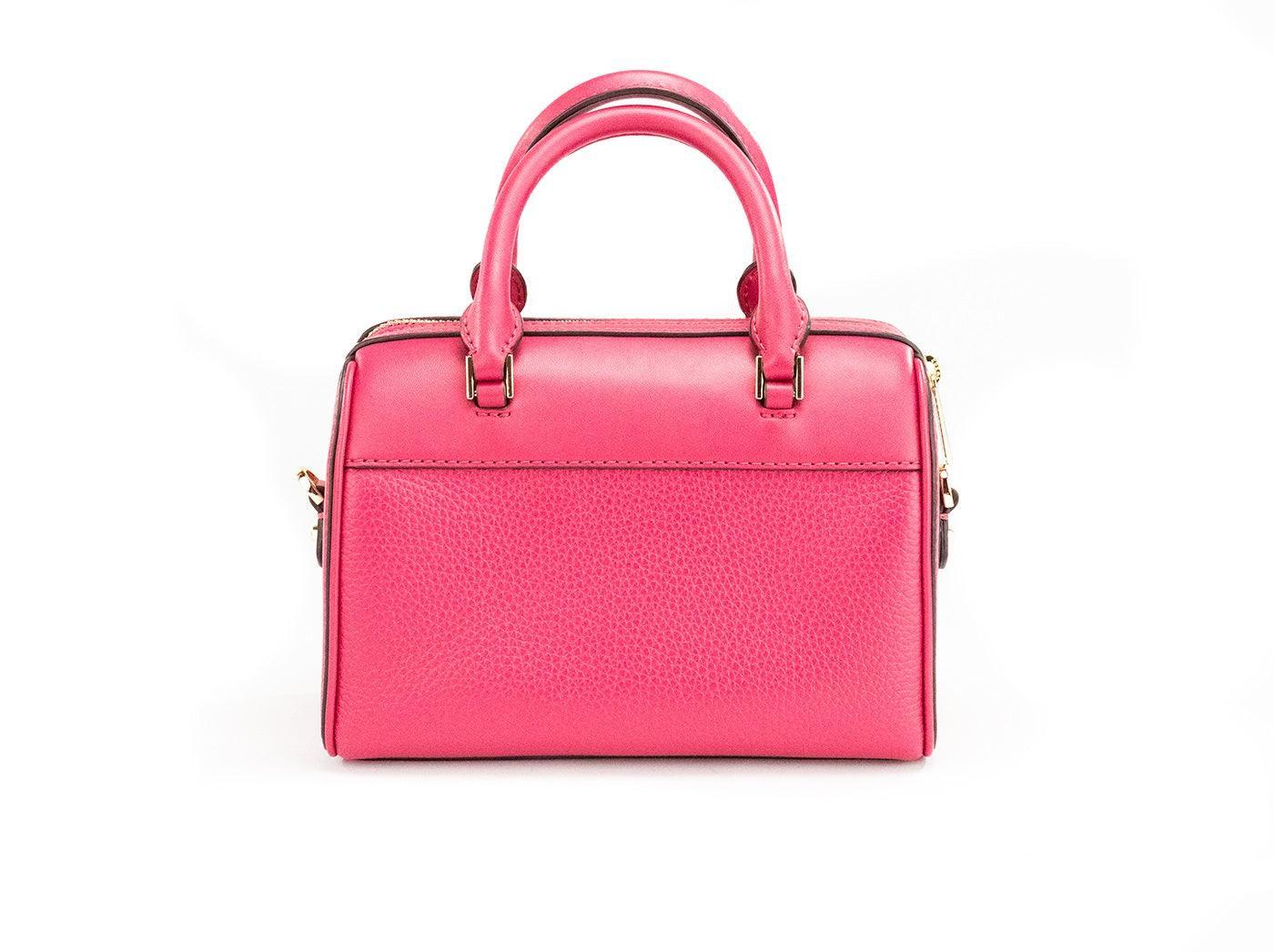 Michael Kors Travel XS Carmine Pink Leather Duffle Crossbody Handbag Purse - PER.FASHION