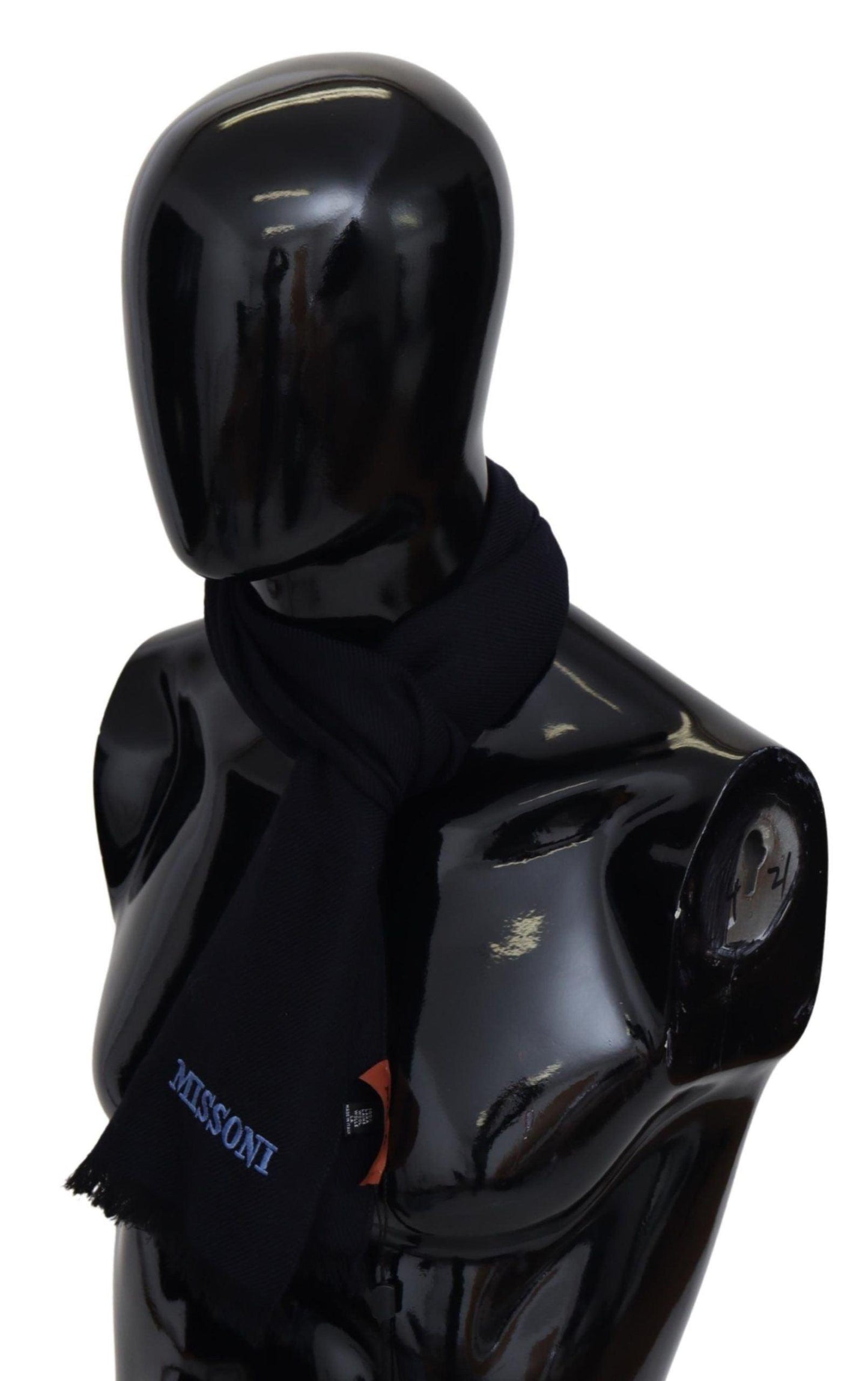 Missoni Elegant Black Wool Unisex Scarf - PER.FASHION