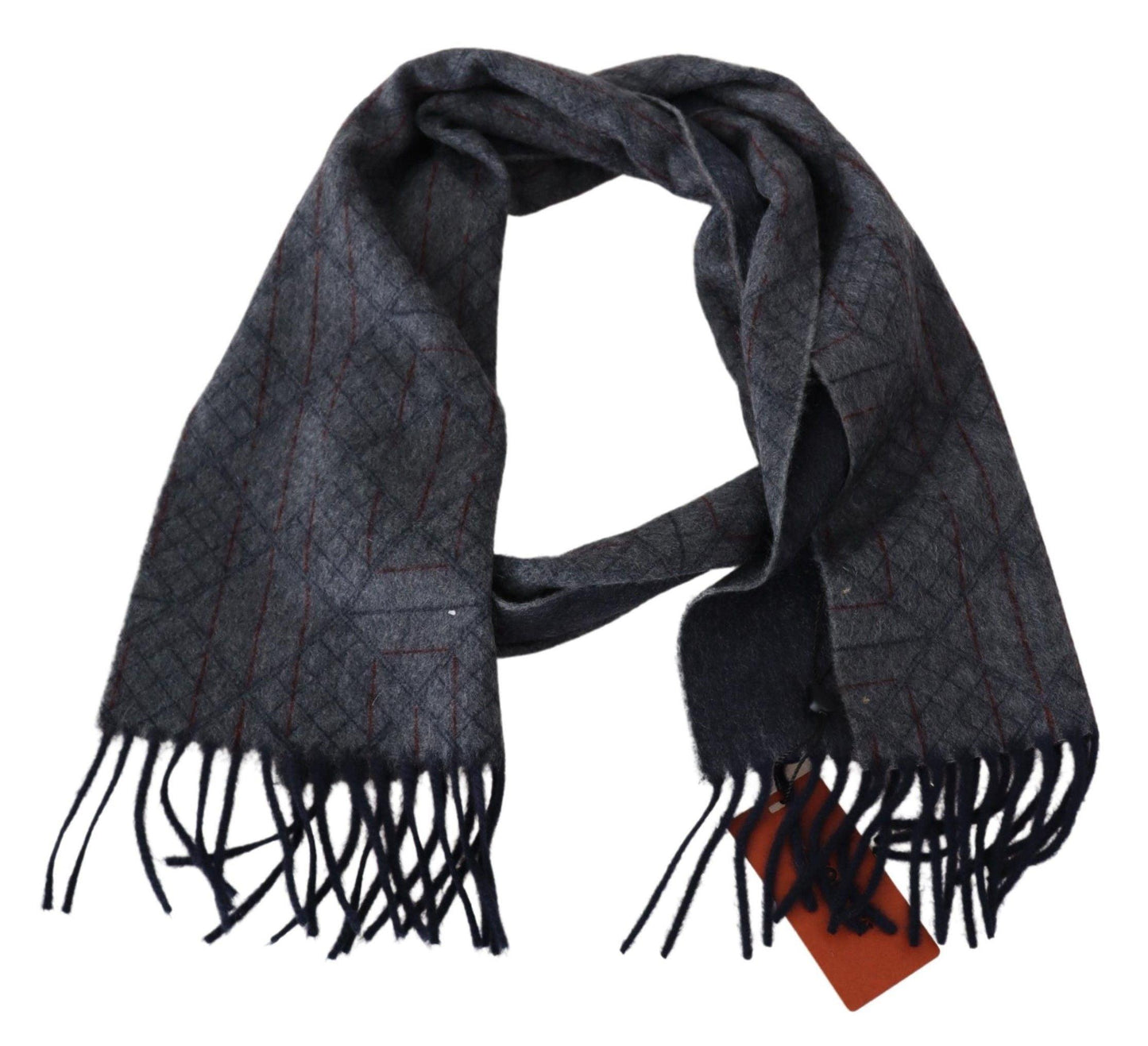 Missoni Elegant Cashmere Patterned Scarf with Logo Embroidery - PER.FASHION