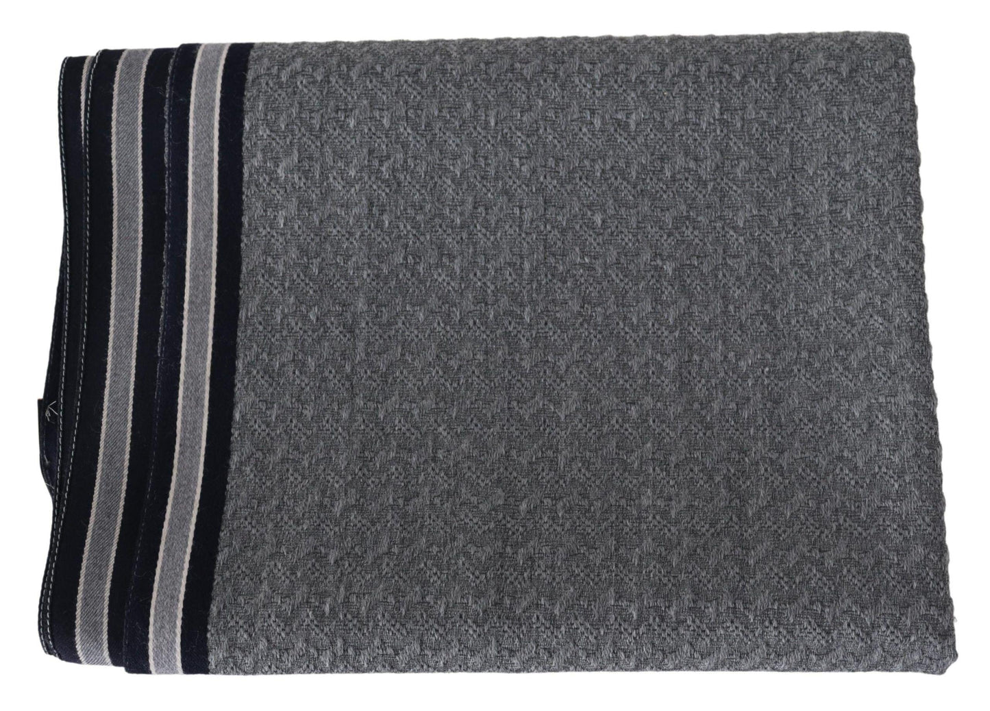Missoni Elegant Gray Wool Scarf with Signature Stripes - PER.FASHION