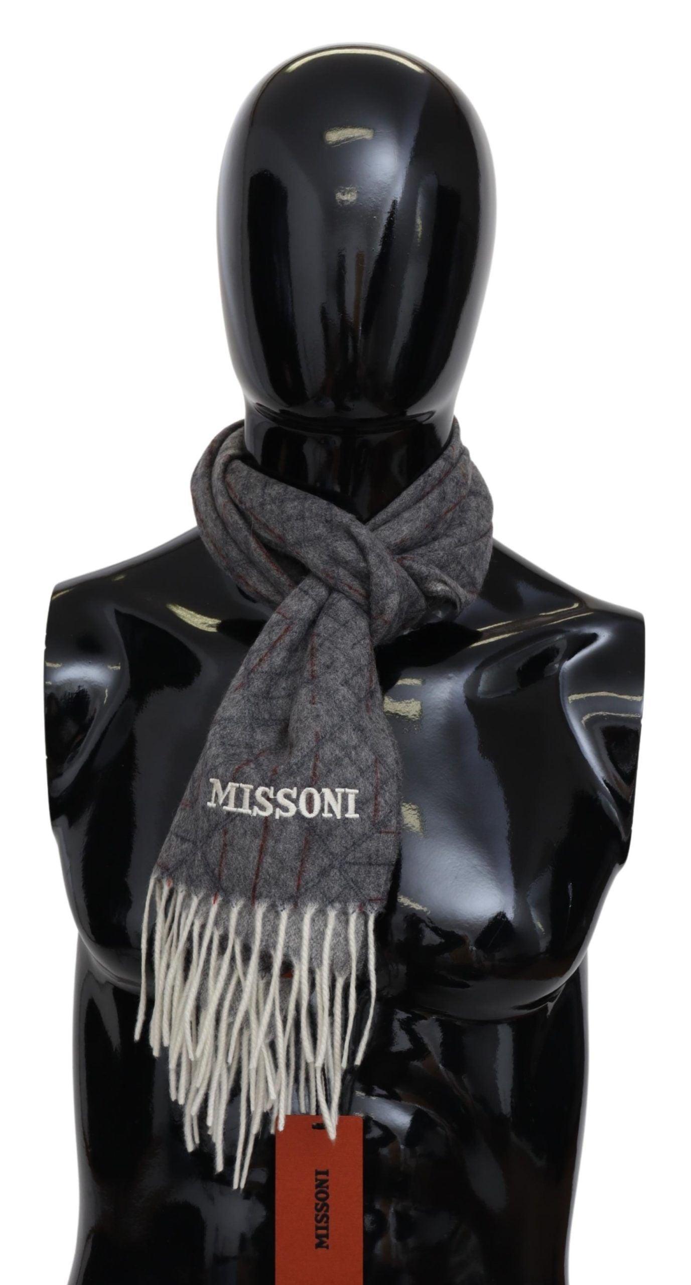 Missoni Elegant Unisex Cashmere Scarf with Signature Pattern - PER.FASHION