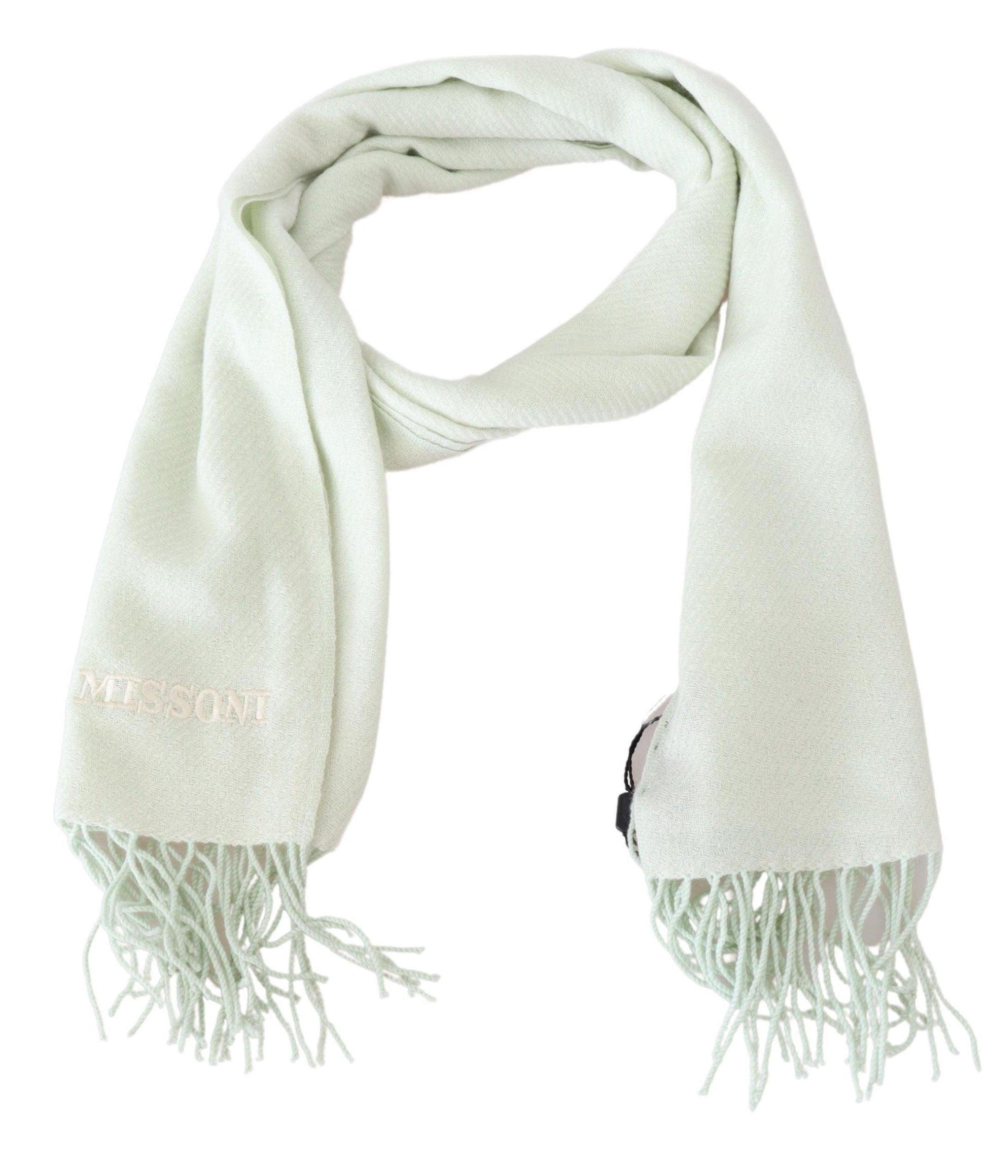 Missoni Elegant White Cashmere Scarf - PER.FASHION