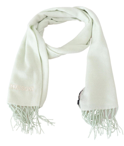 Missoni Elegant White Cashmere Scarf - PER.FASHION