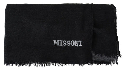 Missoni Elegant Wool Scarf with Signature Embroidery - PER.FASHION