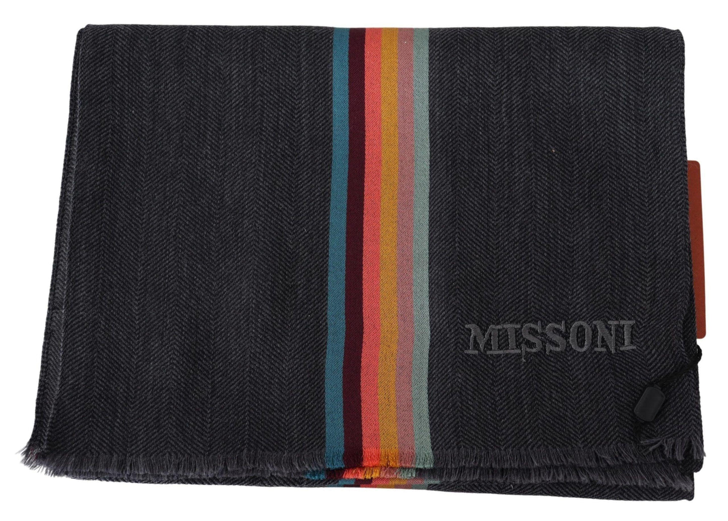 Missoni Elegant Wool-Silk Blend Striped Scarf - PER.FASHION