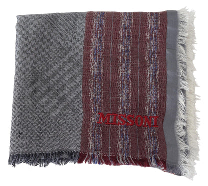 Missoni Elegant Wool Striped Logo Scarf - PER.FASHION