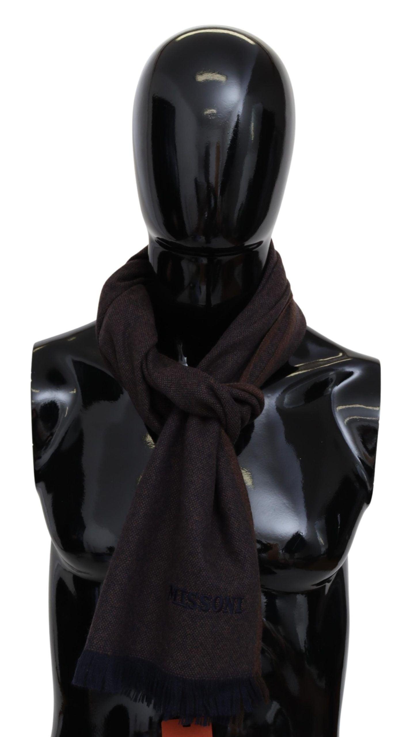 Missoni Luxurious Cashmere Unisex Scarf in Brown - PER.FASHION