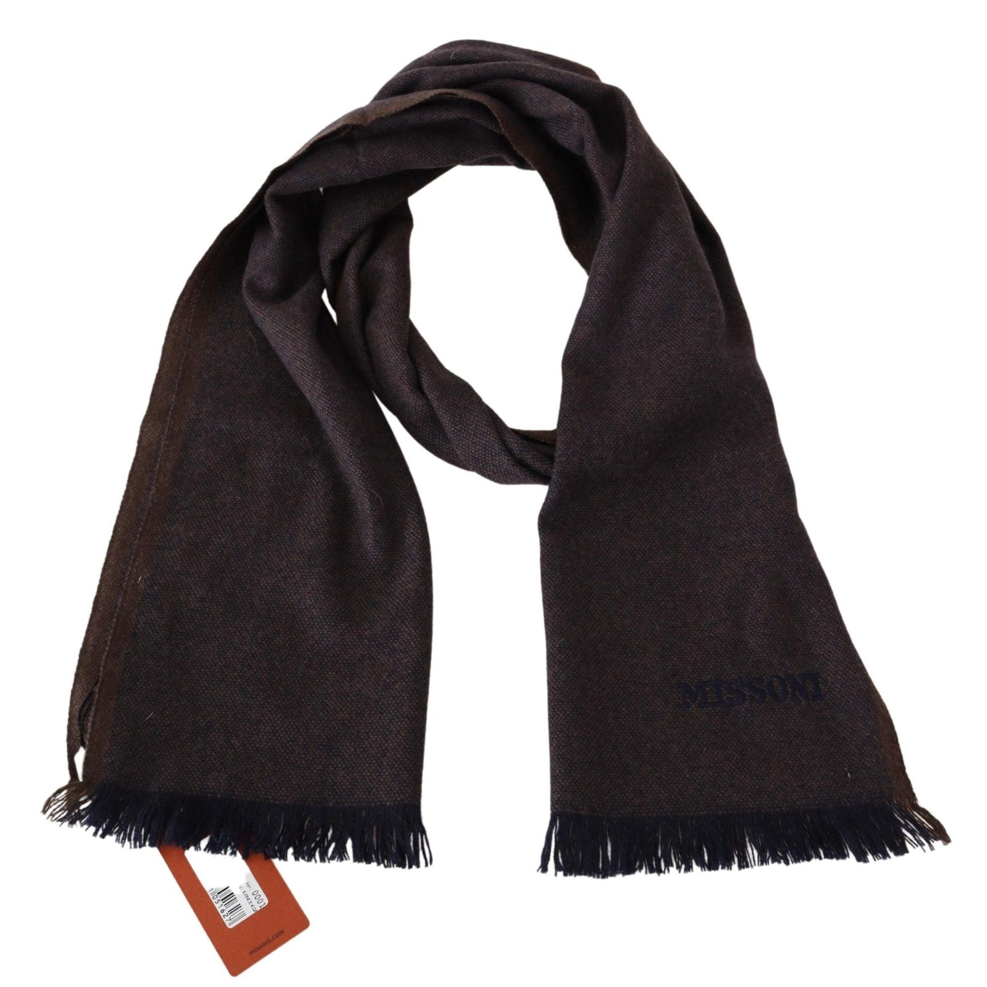 Missoni Luxurious Cashmere Unisex Scarf in Brown - PER.FASHION