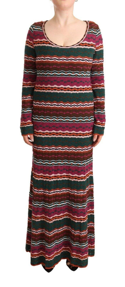 Missoni Multicolor Striped Long Sleeve Sheath Dress - PER.FASHION