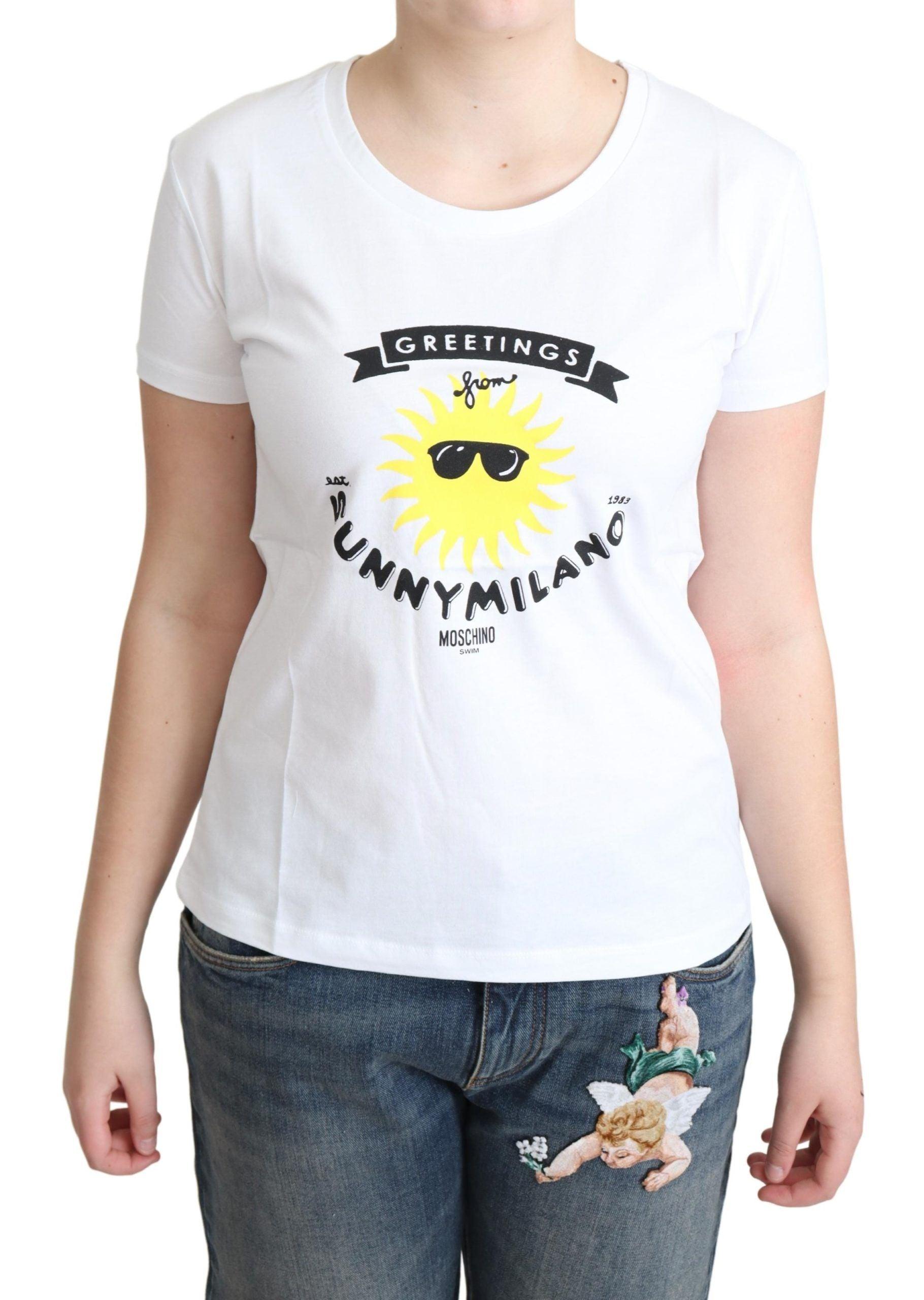 Moschino Sunny Milano Print Cotton Tee - PER.FASHION