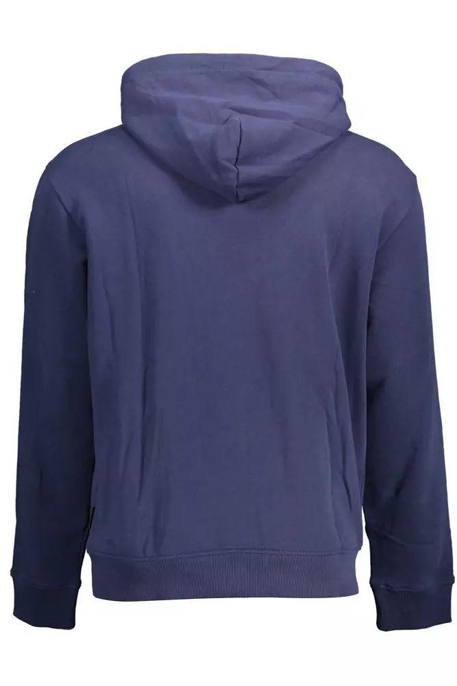 Napapijri Chic Blue Cotton Hooded Sweatshirt - PER.FASHION