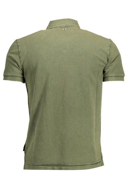 Napapijri Chic Green Cotton Polo Shirt - PER.FASHION