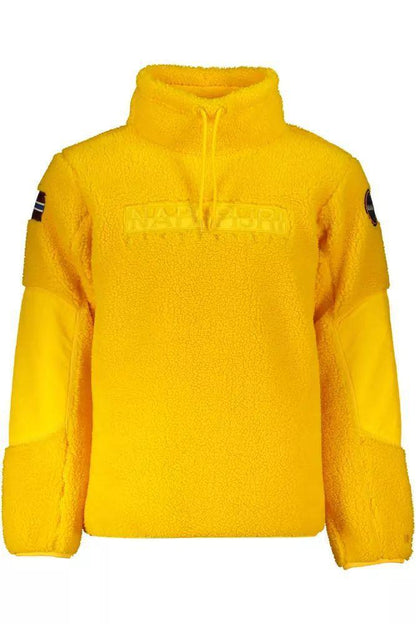 Napapijri Chic High-Neck Embroidered Yellow Sweater - PER.FASHION