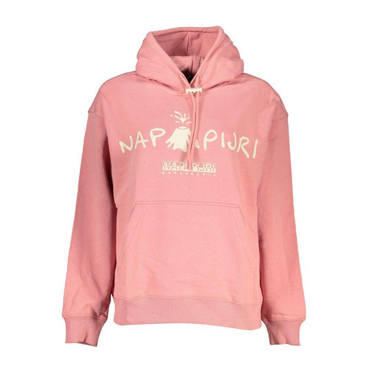 Napapijri Chic Pink Hooded Cotton Sweatshirt - PER.FASHION