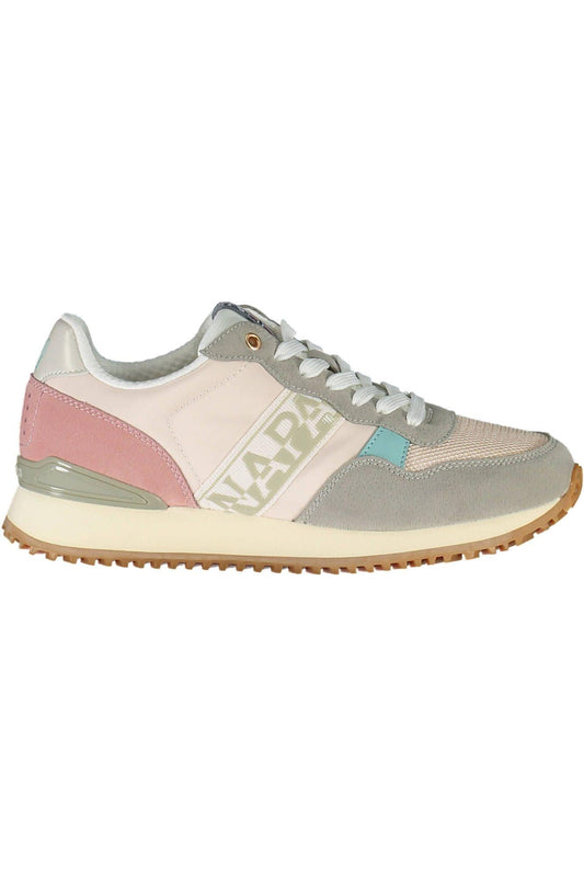 Napapijri Chic Pink Laced Sneakers with Logo Detail - PER.FASHION