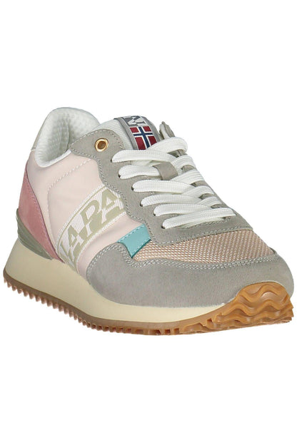 Napapijri Chic Pink Laced Sneakers with Logo Detail - PER.FASHION
