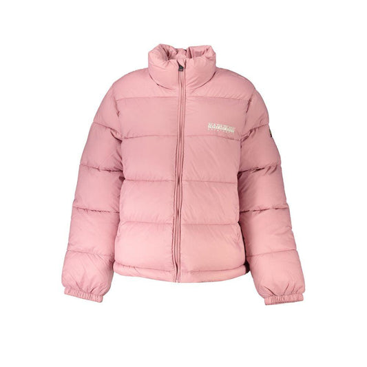 Napapijri Chic Pink Polyamide Long Sleeve Jacket - PER.FASHION